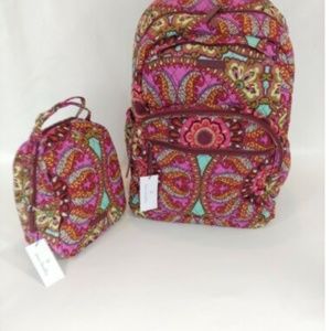 Vera Bradley Large Backpack & Lunch Bunch Combo
